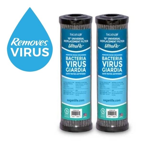 UltraFlo? Universal 10? Replacement Water Filter / RV, Motor Home & Home Filtration (2-Pack)