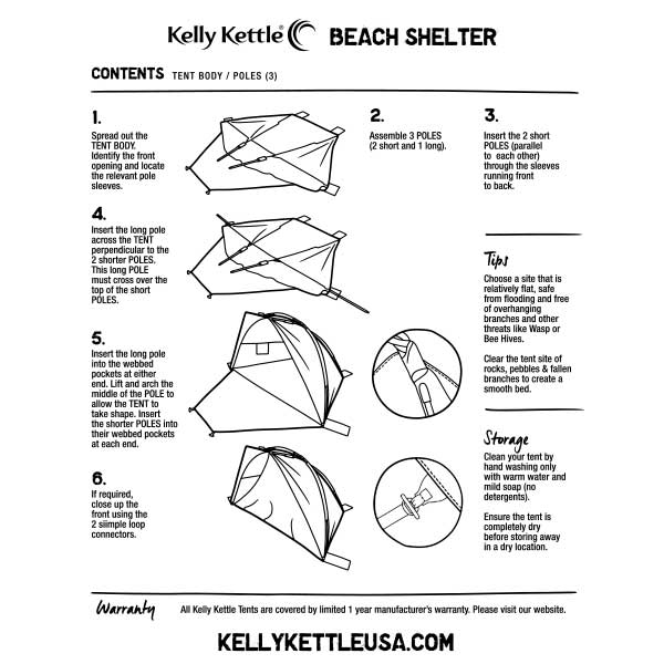 kelly kettle beach shelter